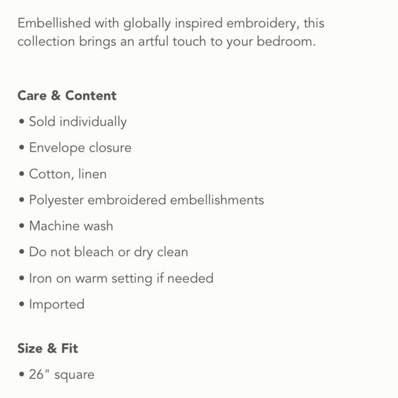 Embroidered Natalio Euro Sham - Picture 5 of 6